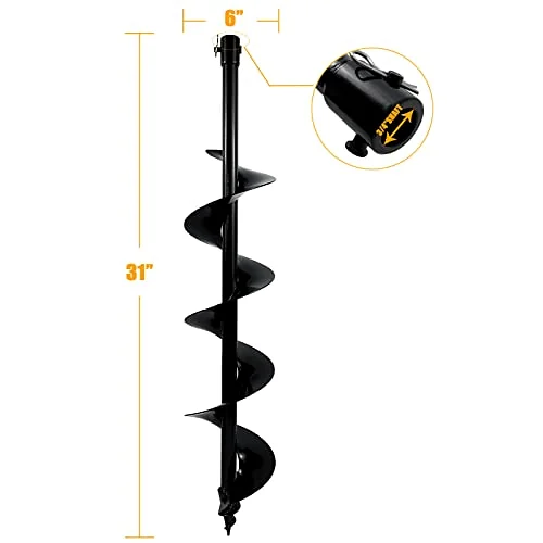 6 × 31-inch Earth Auger Bit